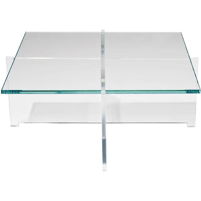 Photo of Cross Plexi Coffee Table - Soffbord - Bodil Kjær - Transparent - Glas/plast