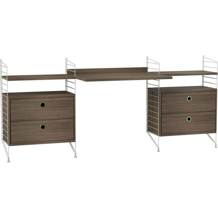 Photo of String Golvgavel 85 X 30 Cm - Brun 2-pack - Hyllsystem - Nils Strinning - Brun - Metall