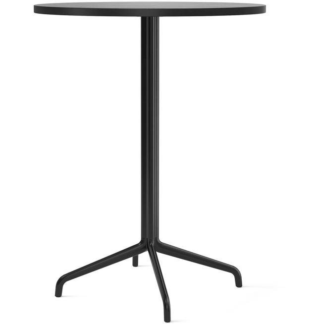 Photo of Harbour Column Bar Table 4-star - Black/black Oak - Ø80 Cm - Barbord - Norm Architects - Svart - Metall/trä
