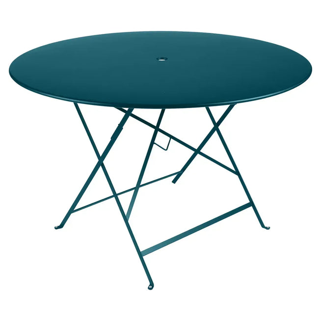 Photo of Bistro Table Ø 117 cm - Acapulco Blue - Outdoor dining table - metal