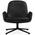 Era Lounge Chair Low Swivel Black Alu