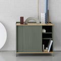 Thumbnail photo of Enfold Sideboard Low, Oak/grey - Sideboards - Thomas Bentzen - Grå - Metall/trä