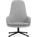 Era Lounge Chair High Swivel Black Alu