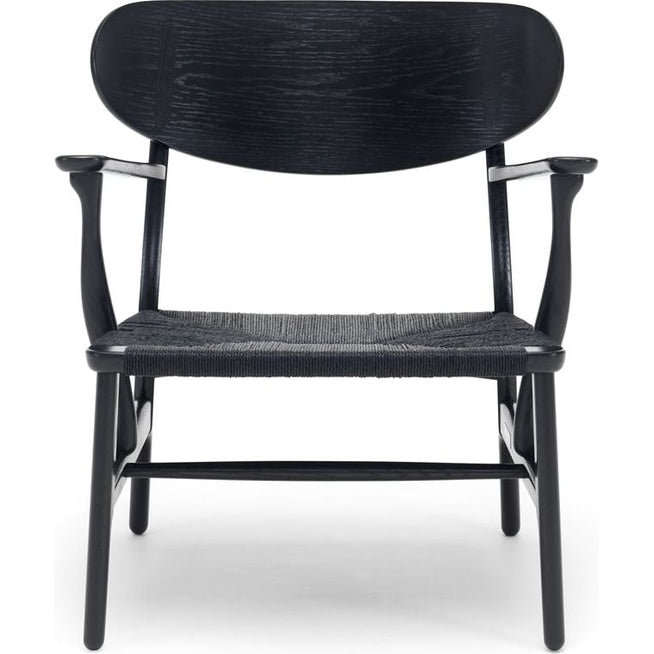 Photo of CH22 Armchair Black Lacquer Oak-Black