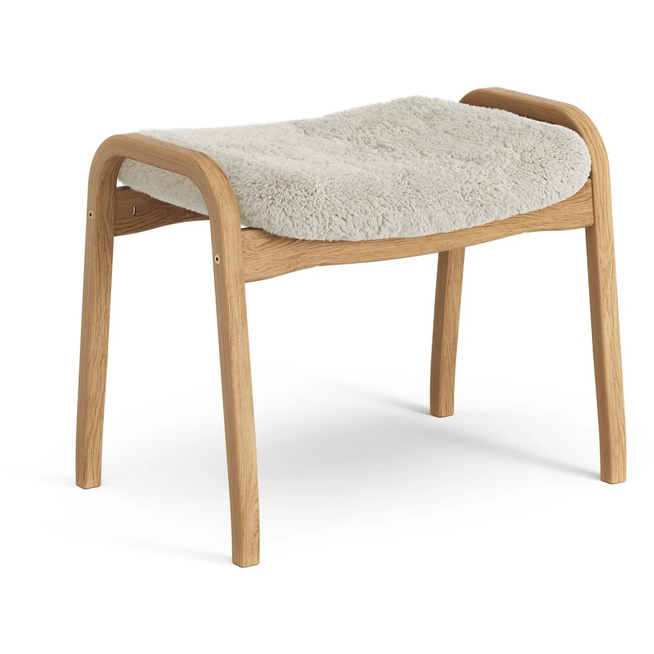 Photo of Lamino Foot Stool Oiled Oak/sheep Skin