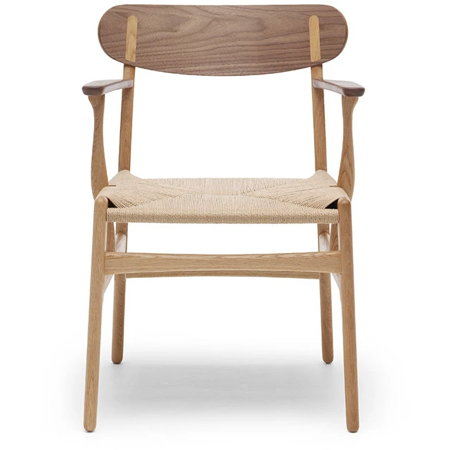 Photo of Ch26 Dining Chair By Hans J. Wegner (Natural, Oak/Walnut