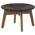 Thumbnail photo of Peacock Footstool Dark Grey, Rope, Teak Legs