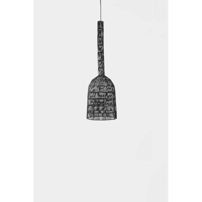 Photo of Hanging Lamp Umut 2 Black Rattan Ø30cm