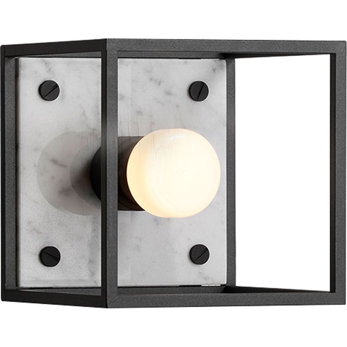 Photo of Caged Wall 1.0 Small - Polished White Marble - Wall Lamps