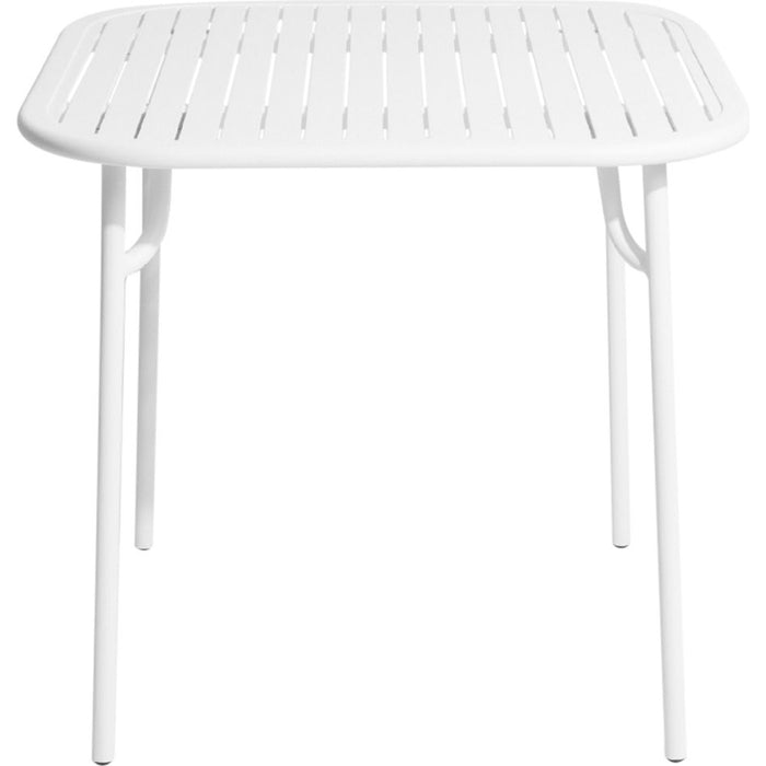 Photo of Week-end, Square Table, White - Trädgårdsbord - Studio Brichet-ziegler - Vit - Metall