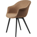 Bat Dining Chair, Fully Upholstered, Plastic Base