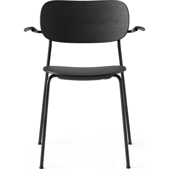 Photo of Co Chair Armrest Black Steel Base, Black Oak Seat - Matstolar - Norm Architects - Svart - Metall/trä