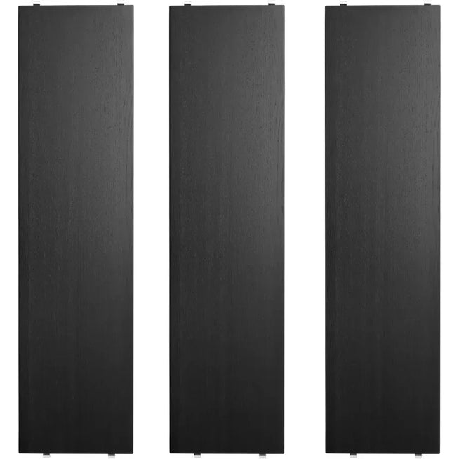 Photo of String Shelves 78x20, Black Stained Ash, 3-pack - Shelving - Nils Strinning - Black - Wood