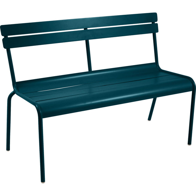 Photo of Luxembourg Bench With Backrest Acapulco Blue 21 - Garden Benches - Frédéric Sofia - Blue - Metal