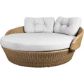 Thumbnail photo of Ocean Daybed - Daybed - Natural, Cane-line Flat Weave / White Grey, Cane-line Link - W177 X D180 X H68 X Sh40 Cm