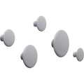 Thumbnail photo of The Dots Coat Hooks Set Of 5, Grey - Krokar - Lars Tornøe - Grå