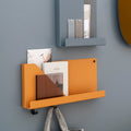 Thumbnail photo of Folded Shelves Medium, Blue Grey - Vägghyllor - Johan Van Hengel - Svart - Metall