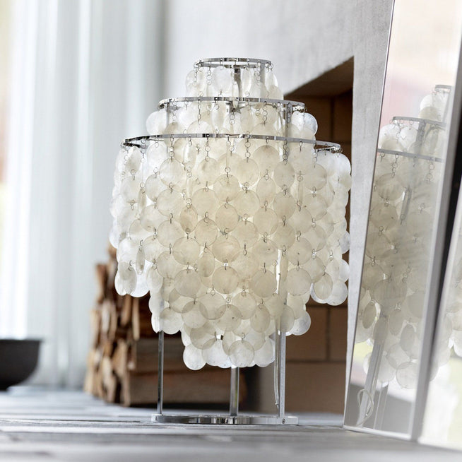 Photo of Fun 1tm Table Lamp  - Bordslampor - Verner Panton - Silver,beige