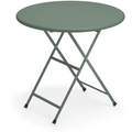 Thumbnail photo of Arc En Ciel Folding Round Table, Dark Green - Garden Table - Green - Metal