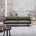 Outline Sofa 3-seater, Silk Leather Black - Soffor - Anderssen & Voll - Brun