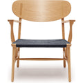 Thumbnail photo of Carl Hansen - Ch22, Lacquered Oak, Chord Black - Armchairs - Hans J. Wegner - Wood-coloured - Plastic