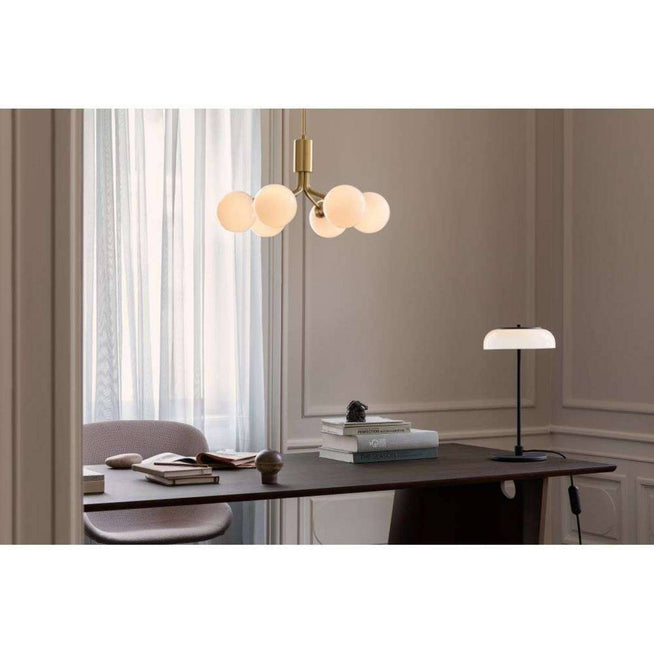 Photo of Apiales 6 Pendant Brushed Brass/opal