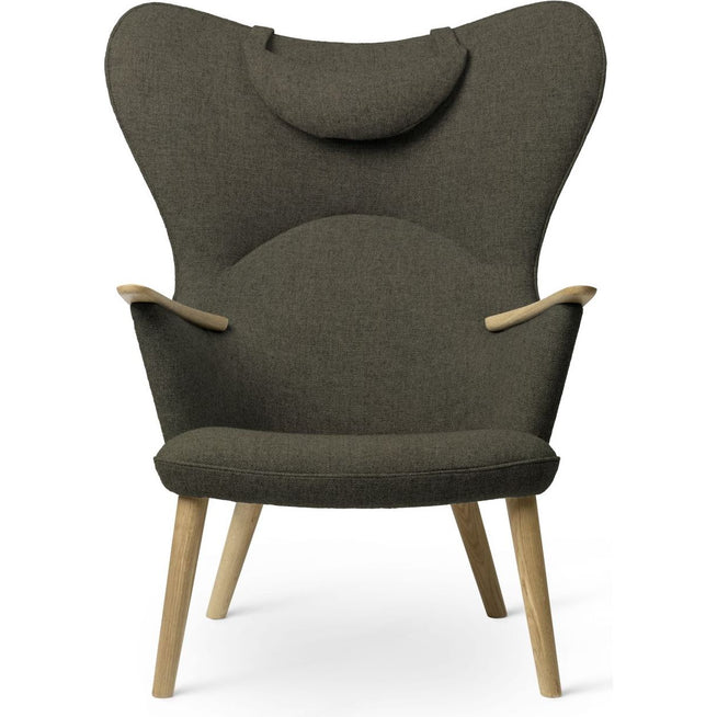 Photo of Carl Hansen - Ch78 Armchair, Soaped Oak, Fabric Group 3 Fiord 0961 - Armchairs - Hans J. Wegner