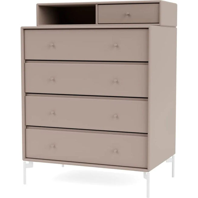 Photo of Keep Chest Of Drawers - Mushroom / Snow Legs - Dressers - Beige - Wood