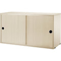 Thumbnail photo of String Cabinets/sliding doors 78x30, Ash - Shelving - Nils Strinning - Wood-coloured - Metal/wood