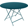 Thumbnail photo of Bistro Table Ø 117 cm, Acapulco Blue - Outdoor dining table - blue - metal