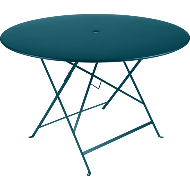 Photo of Bistro Table Ø 117 cm, Acapulco Blue - Outdoor dining table - blue - metal