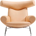 Thumbnail photo of Wegner Ox Chair 1000 By Hans J. Wegner - Lænestol - Vegeta 90 Neutral - W99 X D99 X H92 X Sh36 Cm