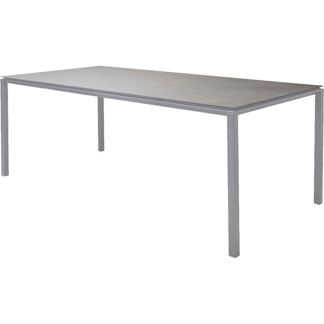 Photo of Pure 200x100 Cm Light Grey/concrete Grey - Outdoor dining table - Foersom & Hiort-lorenzen Mdd - Grey - Natural material/metal