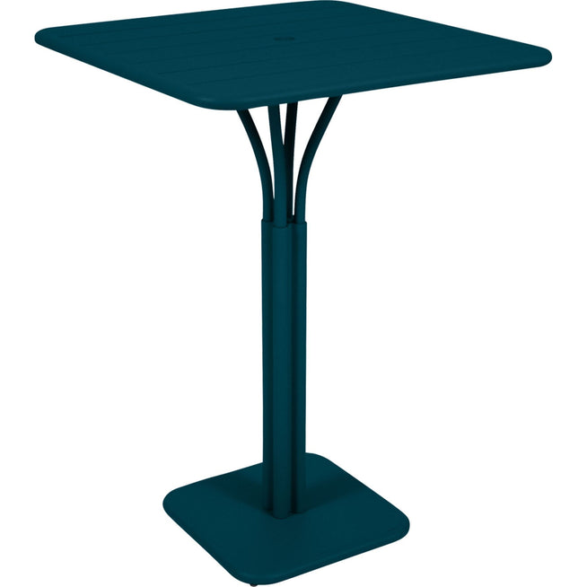Photo of Luxembourg High Table Acapulco Blue 21 - Outdoor Dining Table - Frédéric Sofia - Blue - Metal