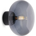 Thumbnail photo of Karl-johan Wall Lamp Black Stain Oak/smoke Glass
