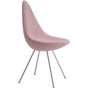 Photo of 3110 Droppen - Fully upholstered, Fabric, Canvas - 614 - Dining chairs - Arne Jacobsen - Pink - Metal/textile material/plastic