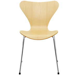 Photo of 3107 Sjuan, Ash veneer - Dining chairs - Arne Jacobsen - Wood-coloured - Metal/wood
