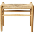 Thumbnail photo of J83 Stool Jørgen Bækmark H: 41 cm - Natural wicker/oak