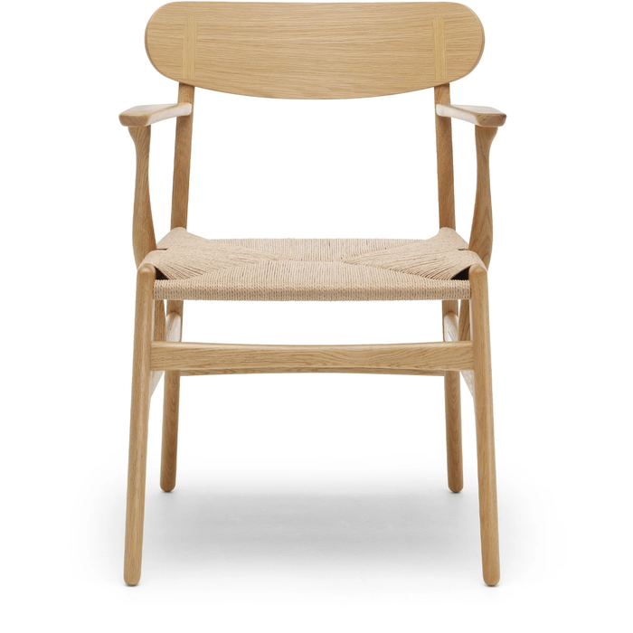 Photo of Carl Hansen - Ch26, Clear lacquered oak, Natural braided paper string - Dining chairs - Hans J. Wegner - Wood - Wood