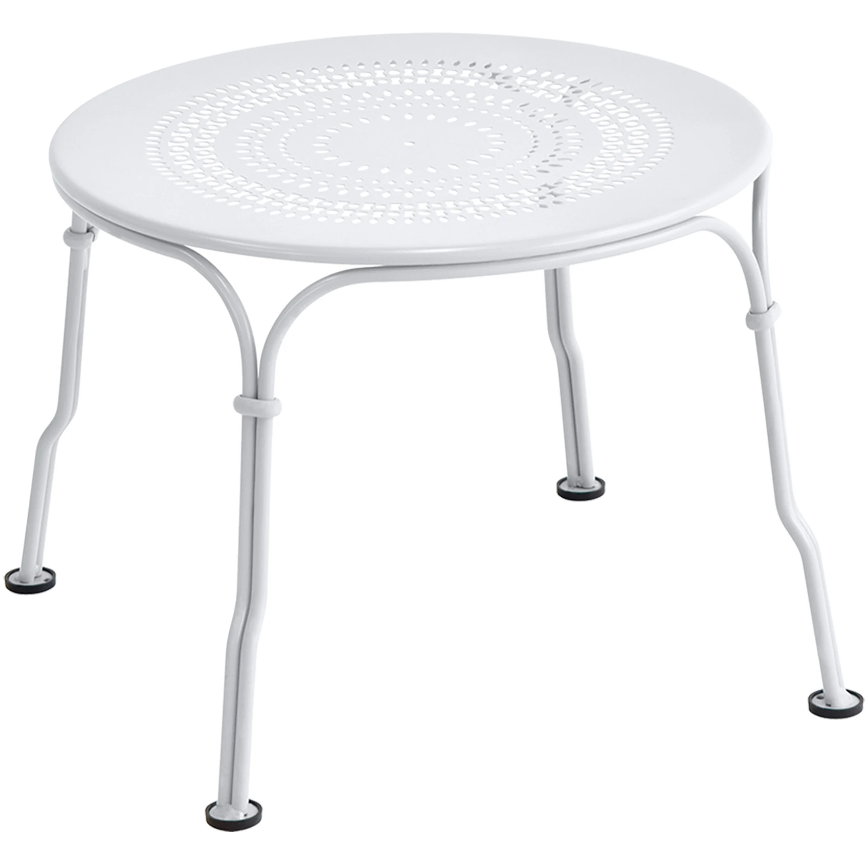 1900 Low Table, Cotton White - Småbord & Sidobord Utomhus - Vit - Metall