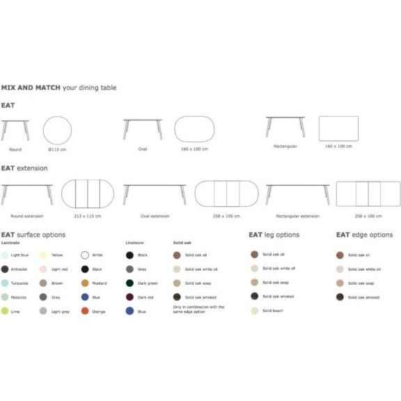 Eat Solid Dining Table - Round 100