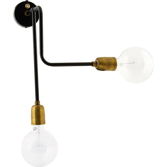 Photo of Molecular Wall Lamp Black Metal Brass