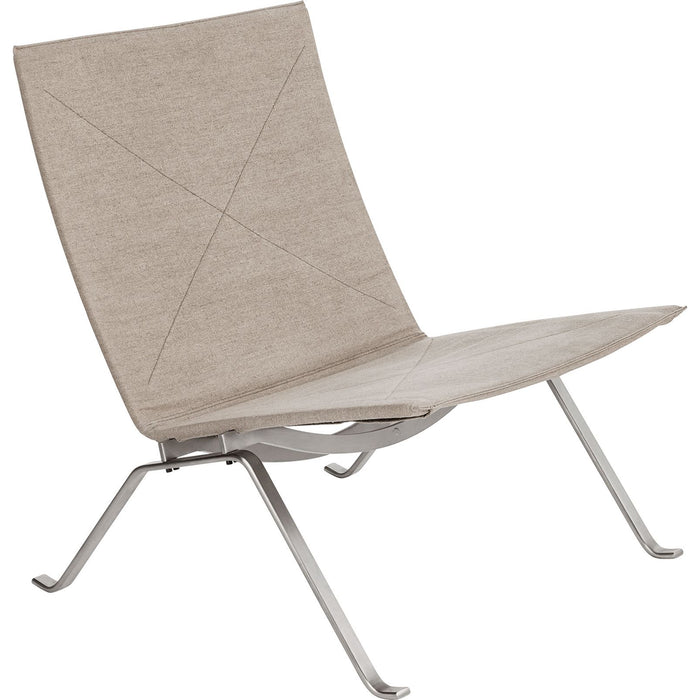 Photo of Pk22, Canvas, Natural - Armchairs - Poul Kjærholm - Beige - Metal