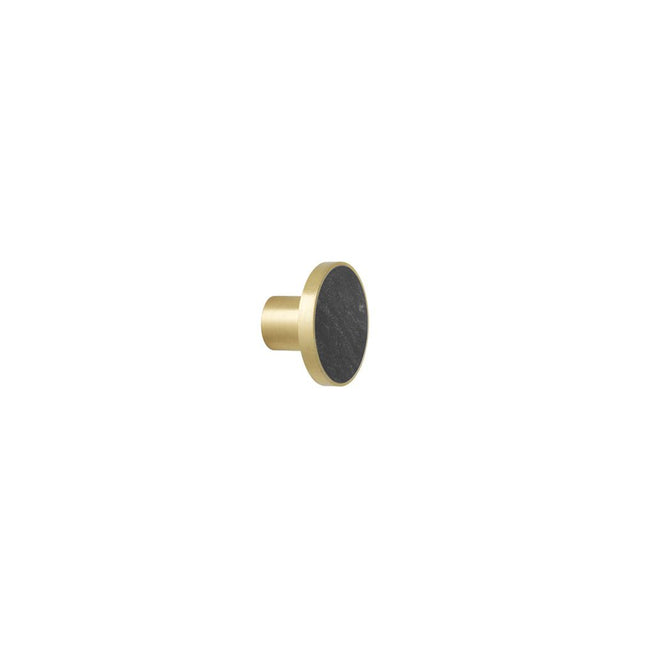 Photo of Brass Hooks - Knager - Brass/black Marble