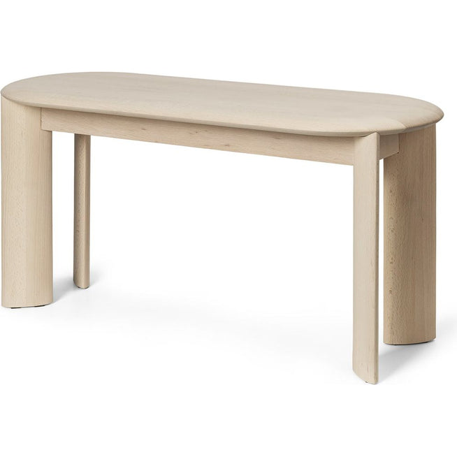 Photo of Bevel Bench - Bænk - White Oiled Beech - W90 X H45 X D35 Cm