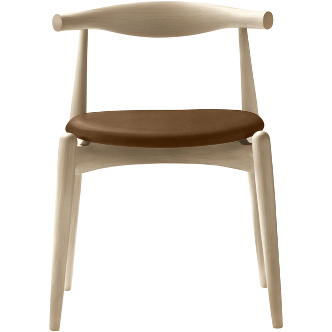 Photo of Carl Hansen - Ch20, Soaped beech, Leather group C Sif - 95 - Dining chairs - Hans J. Wegner - Wood