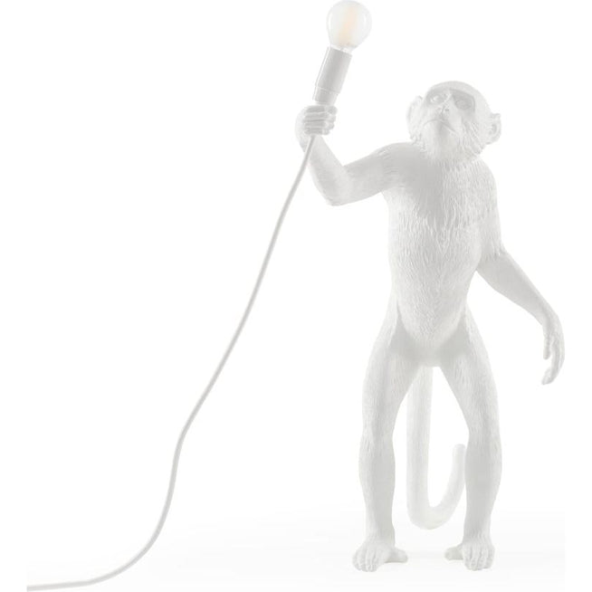 Photo of Monkey Lamp Outdoor Standing - Bordslampor Utomhus - Marcantonio Raimondi Malerba - Vit