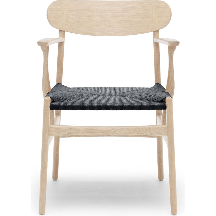 Photo of Carl Hansen - Ch26, Soaped oak, black braided paper string - Dining chairs - Hans J. Wegner - Wood - Wood