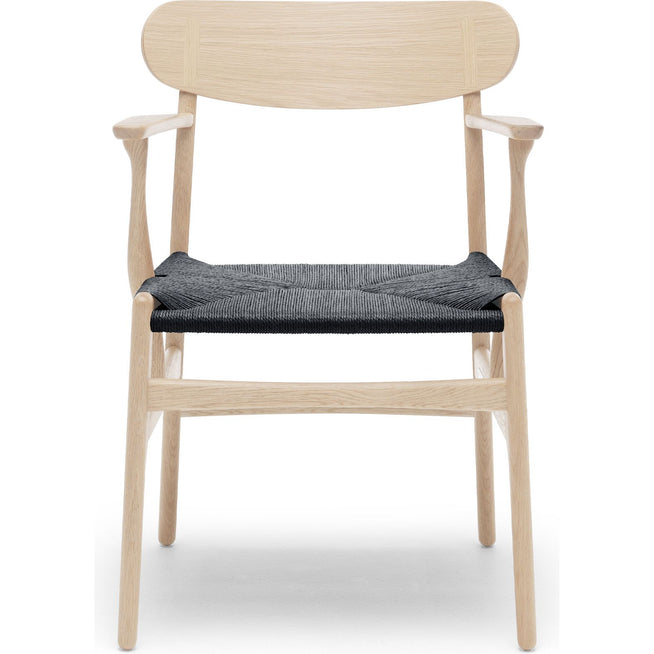 Photo of Carl Hansen - Ch26, Soaped oak, black braided paper string - Dining chairs - Hans J. Wegner - Wood - Wood