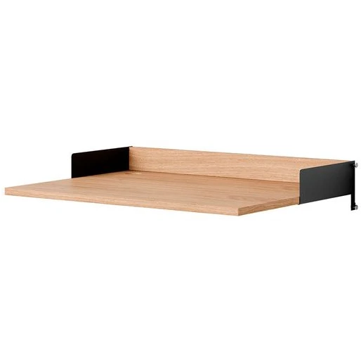 Photo of New Works Desk Kit - Hylde - Oak / Black - H15 X W80 X D55 Cm